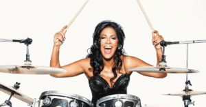 image of Sheila E. playing drums