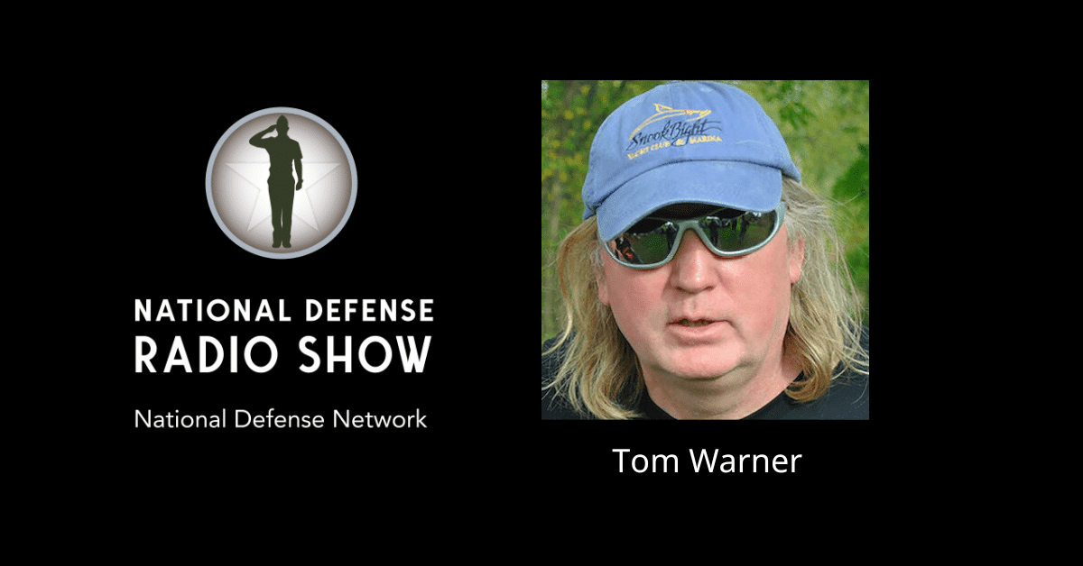 image of Tom Warner and National Defense Radio Show logo